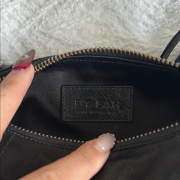 BY FAR Black Satin Shoulder Bag with Rhinestones - Picture 3 of 3